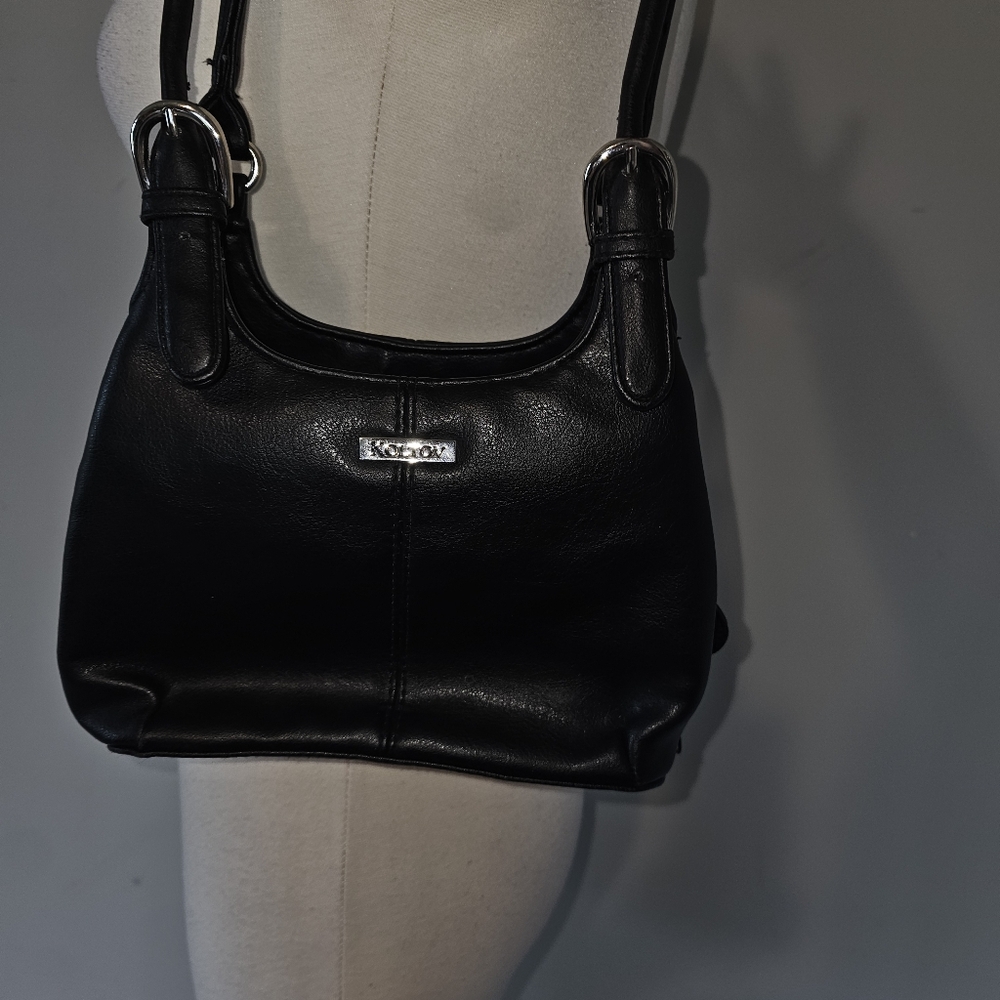 Kounty Black Leather Shoulder Bag - Picture 3 of 16